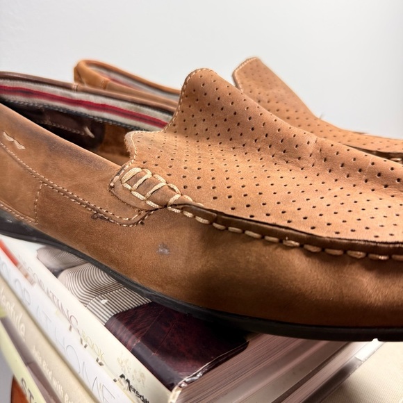 CHAPS Men's Size 11M Brown Suede Loafers - Picture 5 of 15